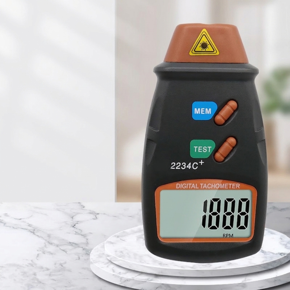 Industrial Laser Tachometer - مقياس سرعة الدوران الرقمي بالليزر بدون