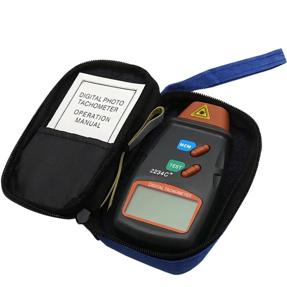 Industrial Laser Tachometer - مقياس سرعة الدوران الرقمي بالليزر بدون