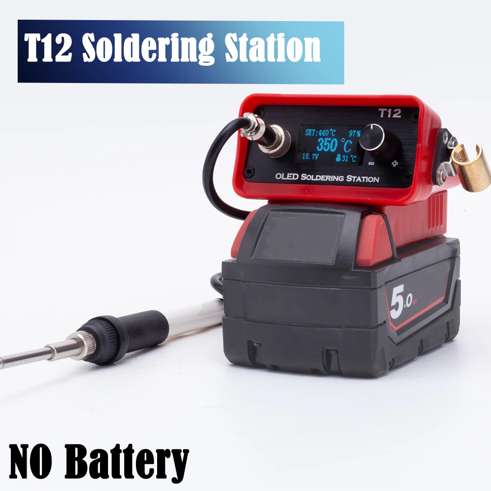 Milwaukee Drill M12 Fuel - OLED T12 محطة لحام الحديد اللاسلكي