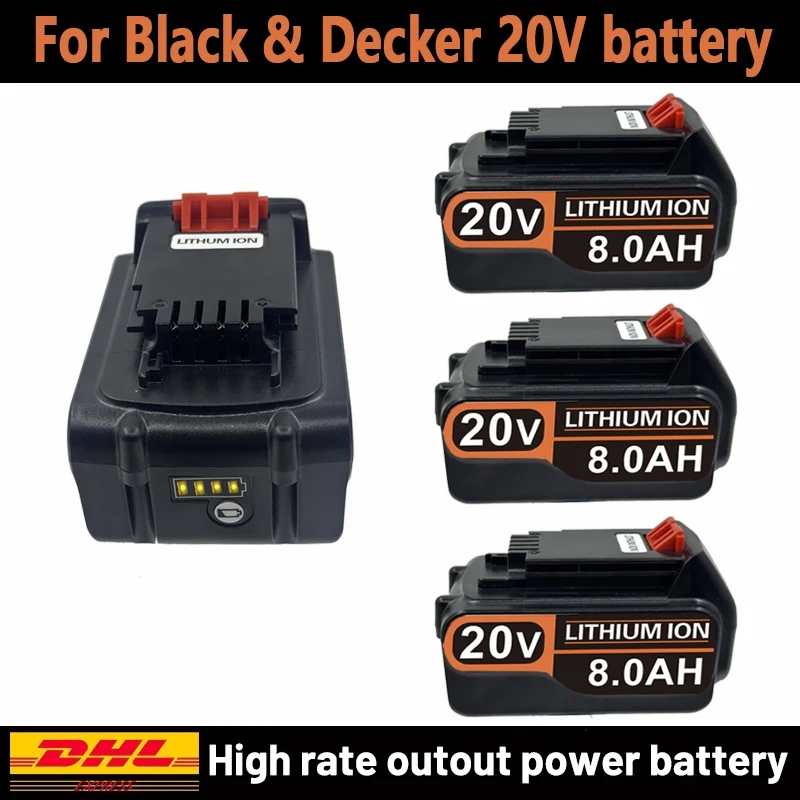 Black+Decker Tool 20V Max - بطارية ليثيوم 18 فولت 3.0 أمبير