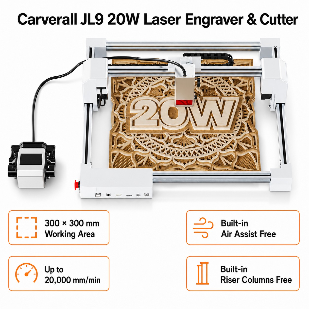 Industrial Laser Engraving Machine - آلة النقش والقطع بالليزر كارفيرال JL9