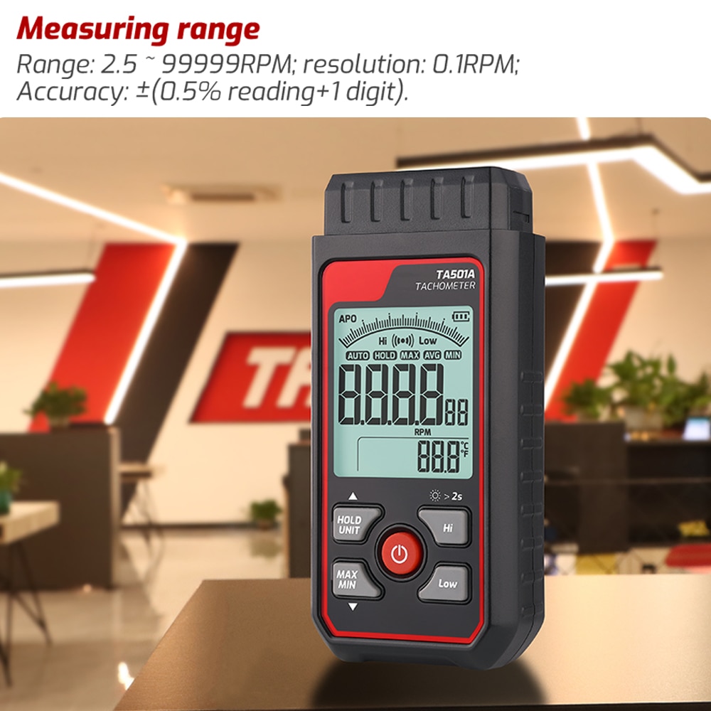 مقياس سرعة الدوران بالليزر TA5 - مراجعة Industrial Laser Tachometer وسعره