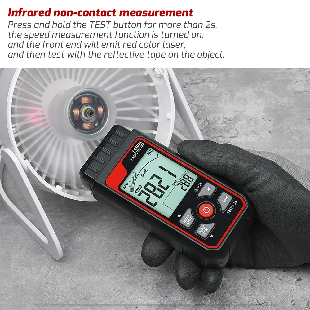 مقياس سرعة الدوران بالليزر TA5 - مراجعة Industrial Laser Tachometer وسعره