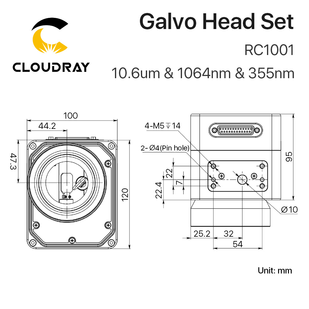 Cloudray RC1001 الألياف الليزر - مراجعة Galvo Scan Head وسعره