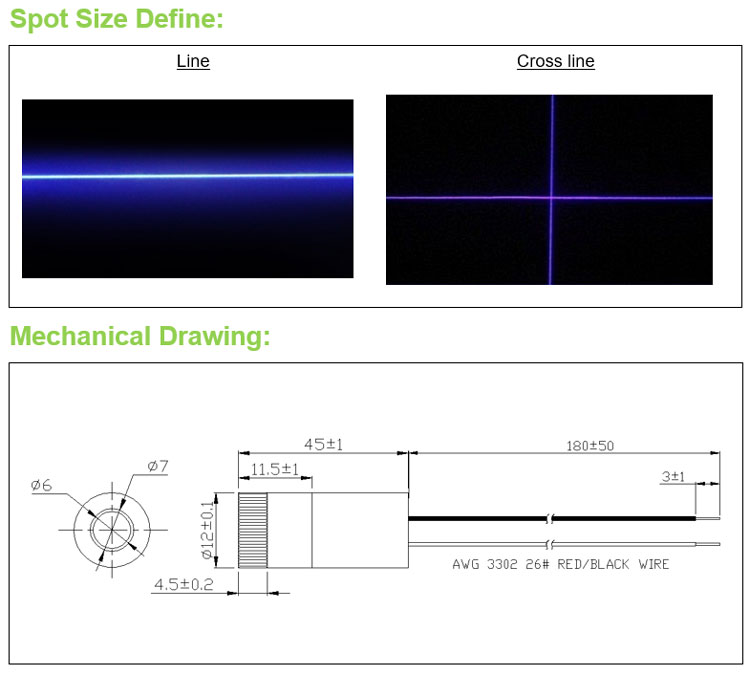 D12x45mm وحدة ليزر قابلة للترك - مراجعة Industrial Blue Laser وسعره